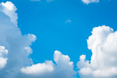 Low angle view of clouds in blue sky