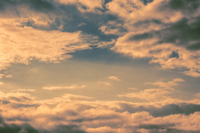 Low angle view of clouds in sky