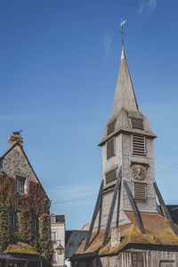 Low angle view of church against clear sky