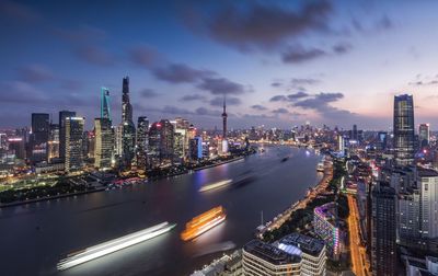 City skyline with waterfront