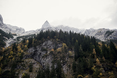 Scenic view of mountains against clear sky