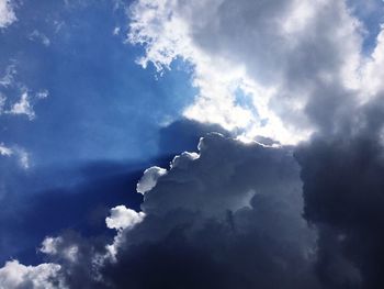 Low angle view of clouds in sky