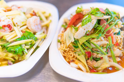 Close-up of meal served in bowl