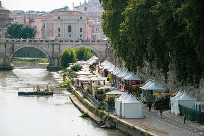 Bridge over river in city