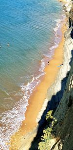 High angle view of beach