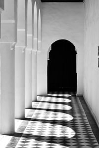 Empty corridor of building