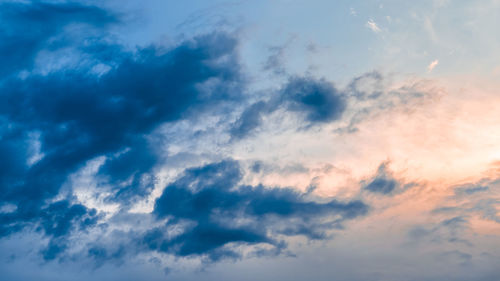 Low angle view of clouds in sky