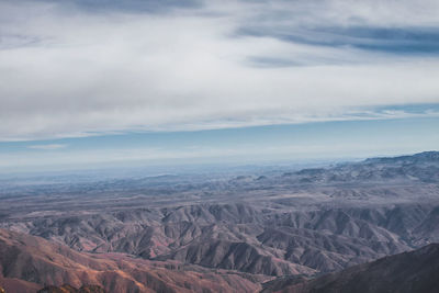 Aerial view of dramatic landscape