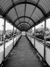 View of empty bridge