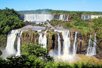 Scenic view of waterfall