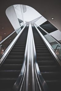 Low angle view of illuminated staircase