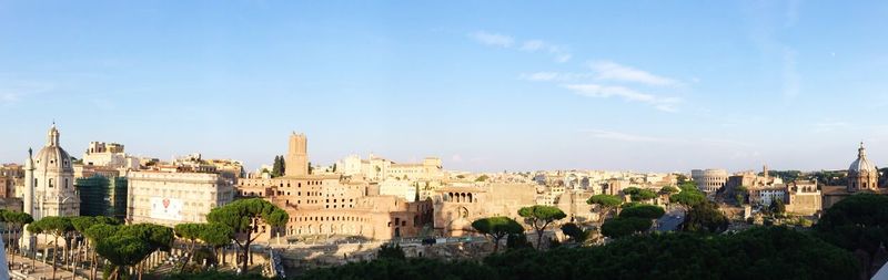 Panoramic view of cityscape against sky