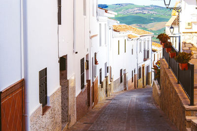 Sloping street in a small andalusian town