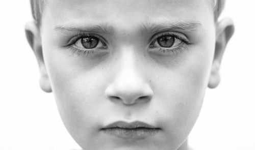 Close-up portrait of boy