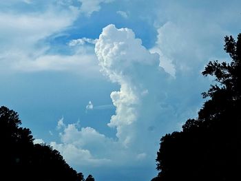 Low angle view of vapor trail in sky