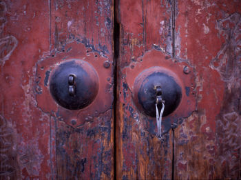 Close-up of door knocker