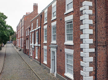 View of residential buildings in city