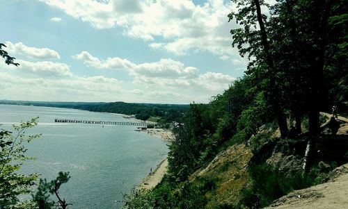 Scenic view of river against sky