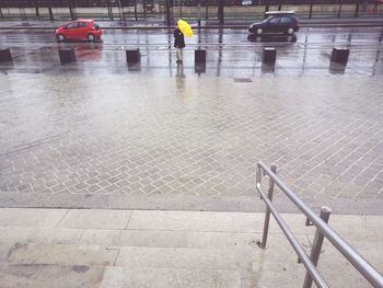 Wet shore during rainy season