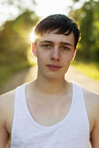 Portrait of confident young man