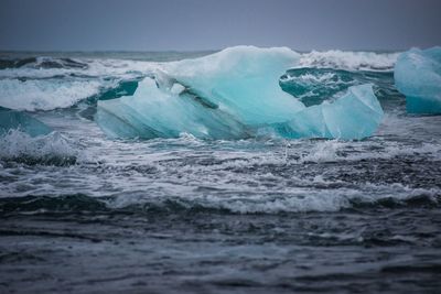 Scenic view of frozen sea