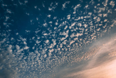 Low angle view of clouds in sky