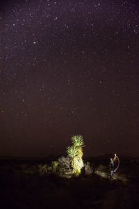 Scenic view of moon against sky at night