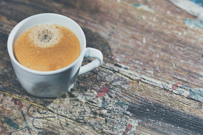 Close-up of coffee on table