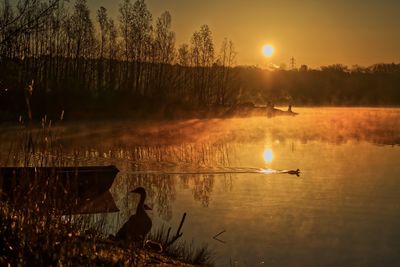 Sonnenaufgang am see 