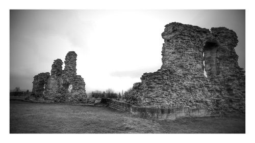 Old built structure on landscape