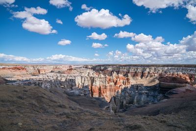 Scenic view of grand canyon national park against cloudy sky