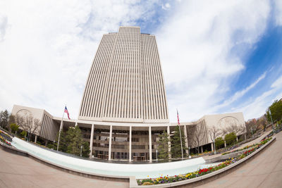 Low angle view of buildings against sky