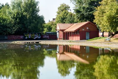 Built structure in lake