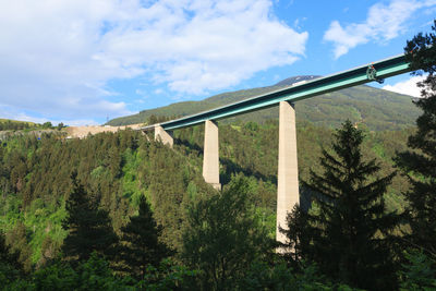 Low angle view of bridge against sky