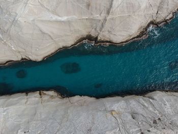 Full frame shot of frozen rock