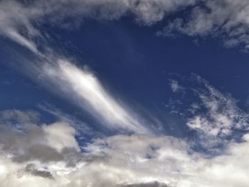 Low angle view of cloudy sky