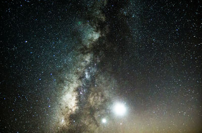 Low angle view of stars in sky