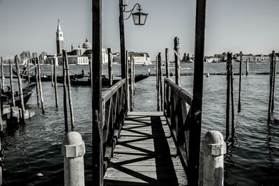 Pier on sea against sky