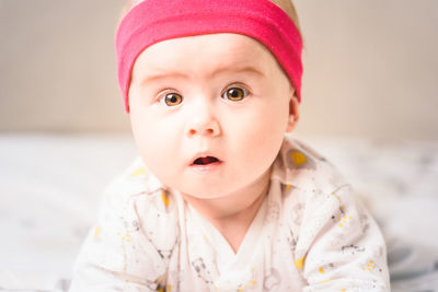 Portrait of cute baby girl