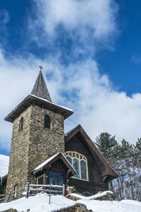 Low angle view of church against sky