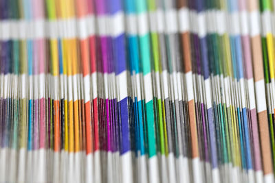 Close-up of multi colored pencils