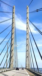 Low angle view of bridge against sky