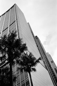 Low angle view of modern building against sky