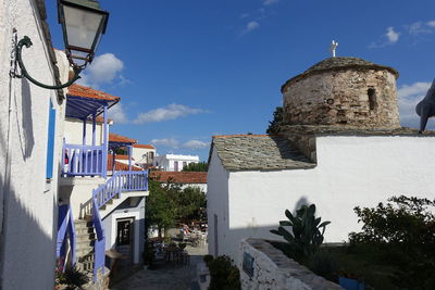 Buildings against blue sky