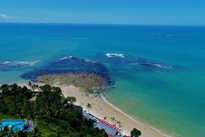 High angle view of sea against sky