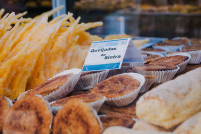 Close-up of food for sale in market
