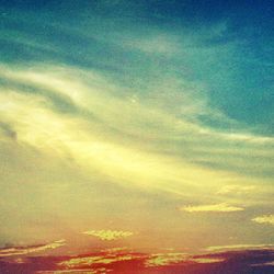 Low angle view of cloudy sky