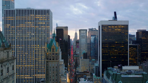 Modern buildings in city against sky ,new york,usa