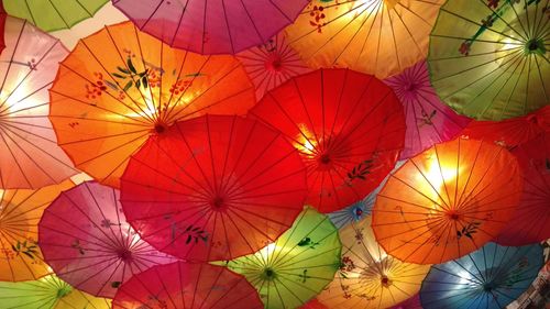 Full frame shot of colorful umbrellas