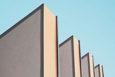 Low angle view of building against clear sky